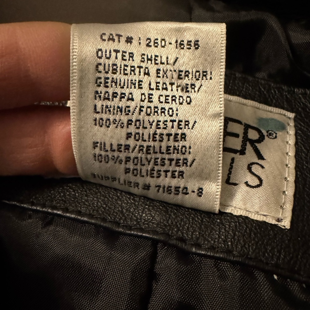 Liz Baker Genuine Leather Coat Black M - Picture 8 of 8